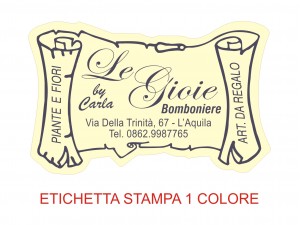 Etichette adesive per bomboniere e confetterie (mm 55x34)  (cod.42H)